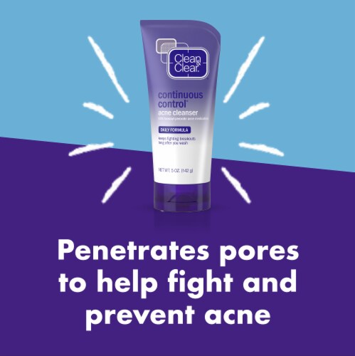 Clean & Clear Continuous Control Benzoyl Peroxide Acne Face Wash Perspective: right