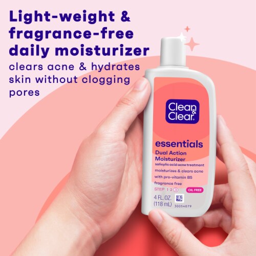 Clean & Clear® Dual Action Moisturizer Acne Medication Perspective: right
