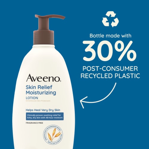 Aveeno Skin Relief Moisturizing Body Lotion Fragrance-Free for Very Dry Skin Perspective: right