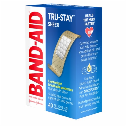 Band-Aid® True-Stay™ Sheer Bandages Perspective: right
