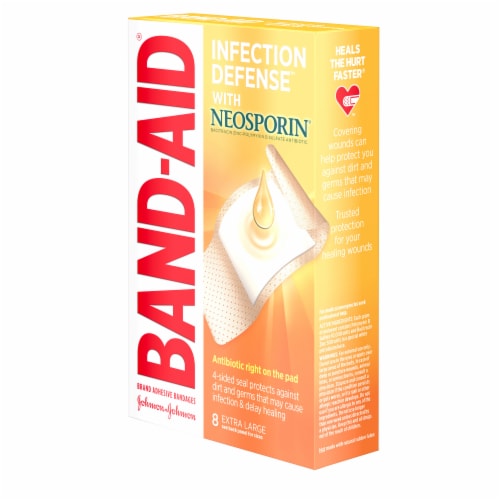 BAND-AID Brand Infection Defense With Neosporin Extra Large Adhesive Bandages Perspective: right