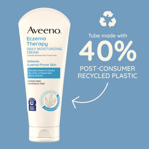 Aveeno Eczema Therapy Daily Moisturizing Body Cream Fragrance-Free for Sensitive Skin Perspective: right