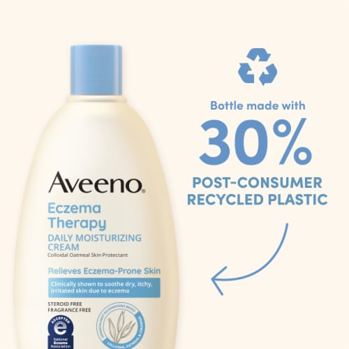 Aveeno Eczema Therapy Daily Moisturizing Body Cream Fragrance-Free for Sensitive Skin Perspective: right