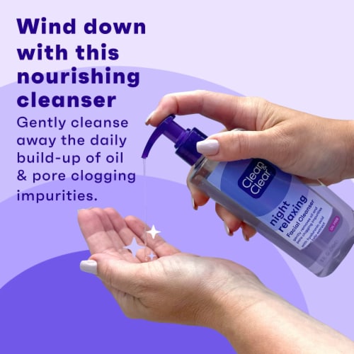 Clean & Clear Night Relaxing Oil-Free Night Face Wash Perspective: right
