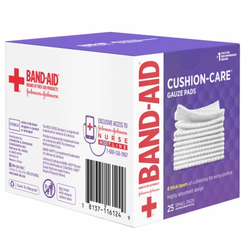 Band-Aid Brand Small Cushion Care Thick Gauze Pads, 2 In X 2 In Perspective: right