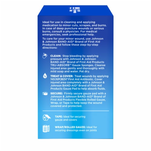 BAND-AID Brand First Aid Tru-Absorb Gauze Sponges Perspective: right