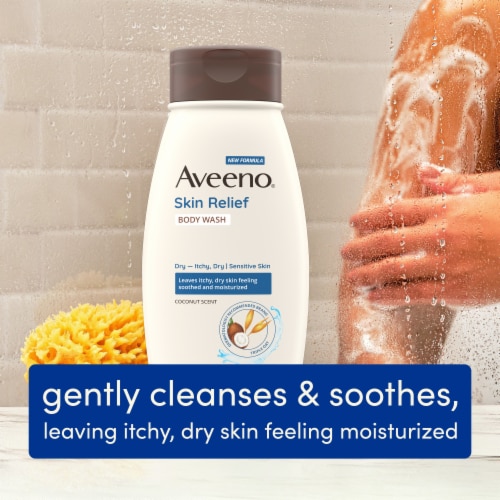 Aveeno Skin Relief Body Wash Coconut Scented Perspective: right