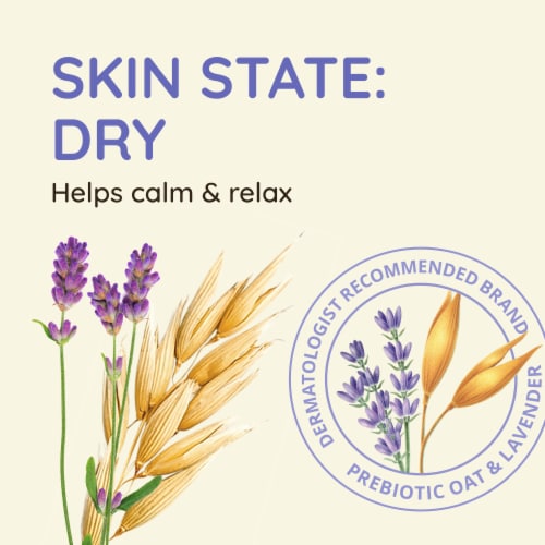 Aveeno Stress Relief Body Wash With Oat Calming Lavender Scent Perspective: right