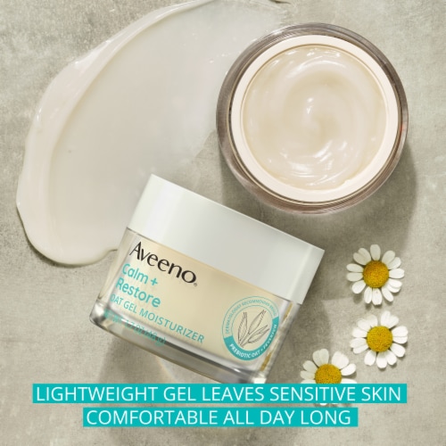 Aveeno Calm + Restore Oat Gel Moisturizer Fragrance-Free for Sensitive Skin Soothing Perspective: right