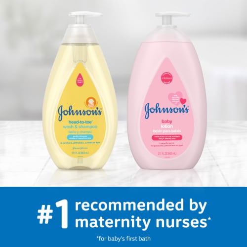 Johnson's® Moisturizing Pink Baby Lotion Perspective: right