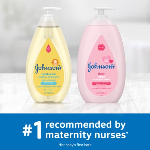 Johnson's® Moisturizing Pink Baby Lotion Perspective: right