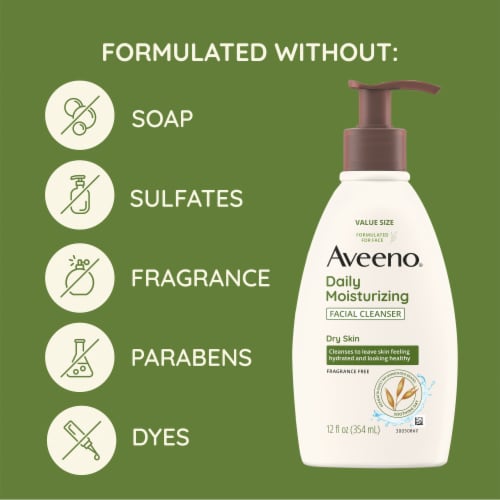 Aveeno Daily Moisturizing Facial Cleanser With Soothing Oat Perspective: right