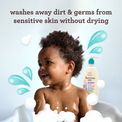 Aveeno Kids Sensitive Skin Face & Body Wash Perspective: right