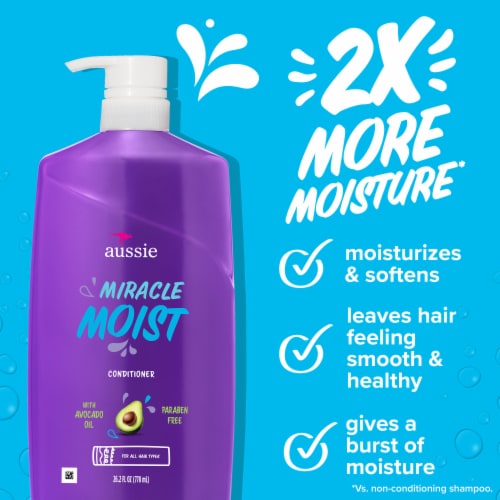 Aussie Miracle Moist Shampoo and Conditioner Hair Set Perspective: right