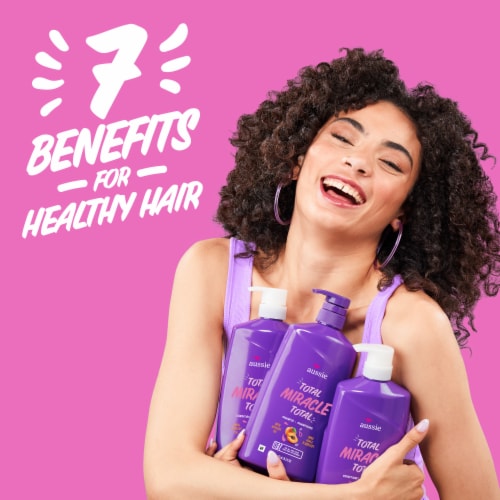 Aussie Total Miracle with Apricot & Macadamia Oil Paraben Free Shampoo Perspective: right