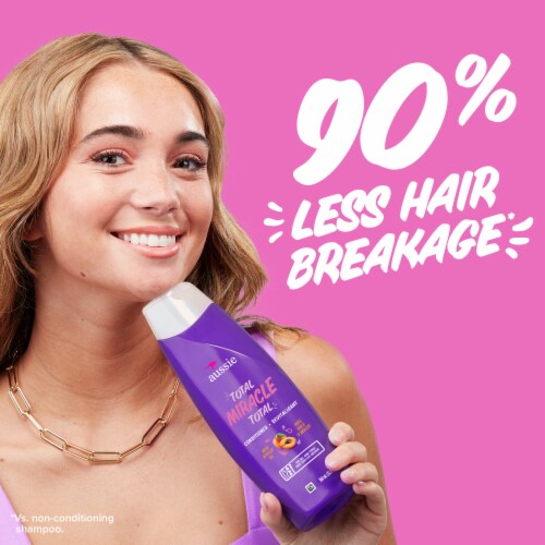 Aussie Total Miracle Conditioner with Apricot and Macadamia Oil Paraben Free for Dry Damaged Hair Perspective: right