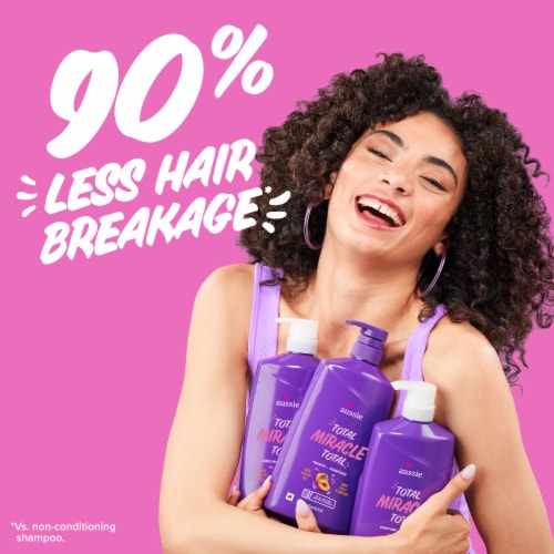 Aussie Total Miracle Conditioner with Apricot and Macadamia Oil Paraben Free for Dry Damaged Hair Perspective: right
