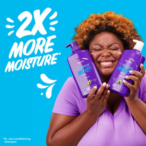 Aussie Miracle Moist with Avocado & Jojoba Oil Paraben Free Conditioner Perspective: right