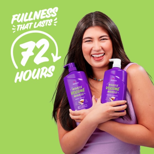 Aussie Miracle Volume with Plum & Bamboo Paraben Free Conditioner Perspective: right