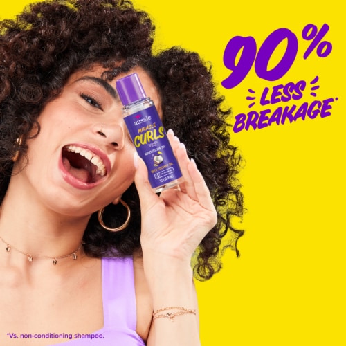 Aussie Miracle Curls Curl-Defining Oil Hair Treatment with Jojoba Oil Perspective: right