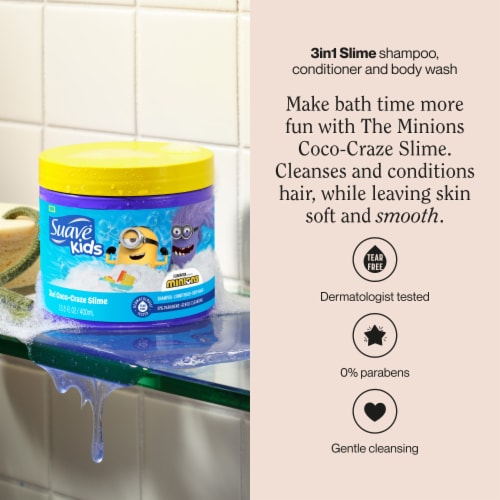 Suave® Kids Minions 3-in-1 Coco-Craze Slime Shampoo Conditioner and Body Wash Perspective: right