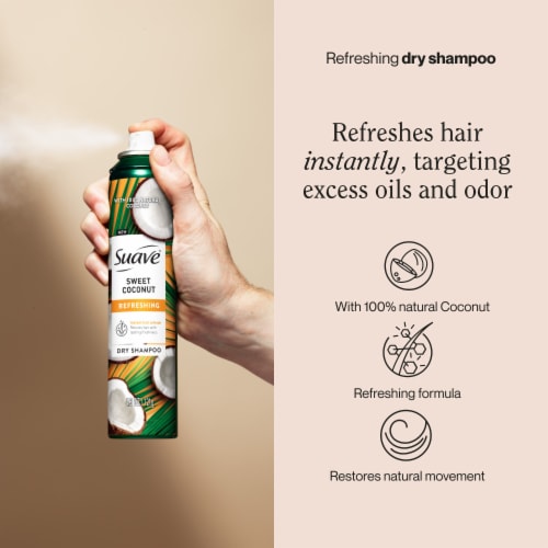 Suave® Sweet Coconut Refreshing Dry Shampoo Perspective: right
