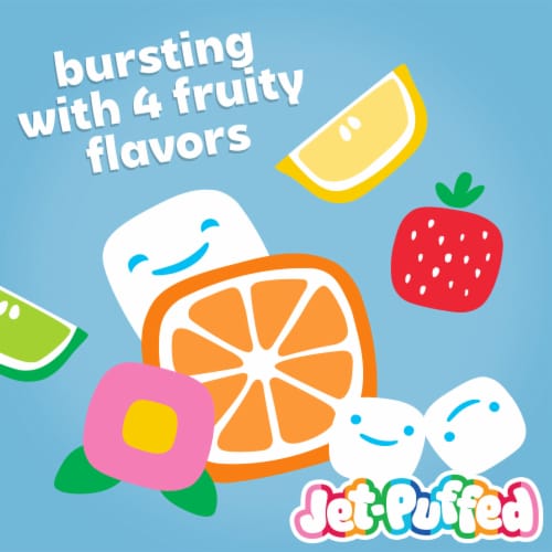 Jet-Puffed Fruity-Fun Orange Strawberry Lemon & Lime Mini Marshmallows Perspective: right