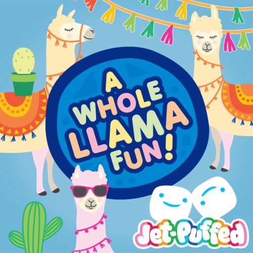 Jet-Puffed Llama and Cactus Shaped Lemon, Lime, Orange and Strawberry Flavored Marshmallows, Bag Perspective: right
