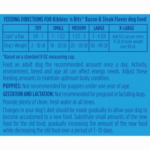Kibbles 'n Bits Bacon & Steak Flavor Dry Dog Food, 3.5lb (Pack of 10) Perspective: right