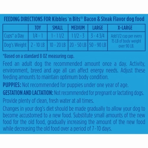 Kibbles 'n Bits Bacon & Steak Flavor Dry Dog Food, 3.5lb (Pack of 12) Perspective: right