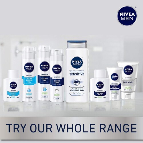 NIVEA Men Sensitive Cooling Shaving Gel (Pack of 2) Perspective: right