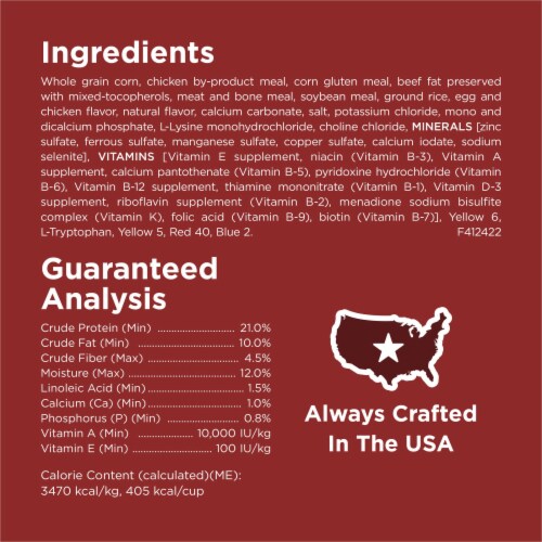 Purina Dog Chow Complete Adult Dry Dog Food Kibble Beef Flavor 18.5 lb. Bag Pack of 4 4 pack Foods Co