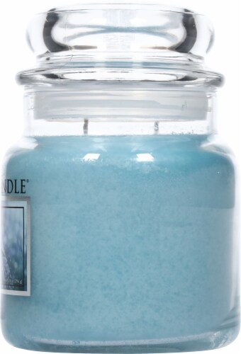 Village Candle® Medium Glass Dome Jar Candle Rain Scent Perspective: right