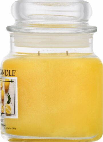 Village Candle Fresh Lemon Scented Jar Candle - Yellow Perspective: right