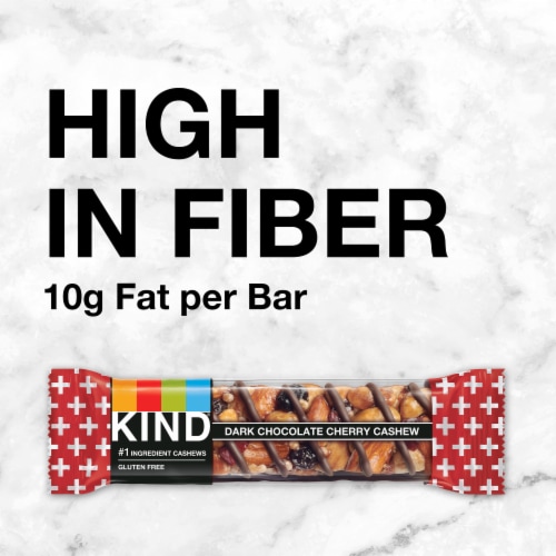 KIND Gluten Free Dark Chocolate Cherry Cashew Healthy Snack Bars Perspective: right
