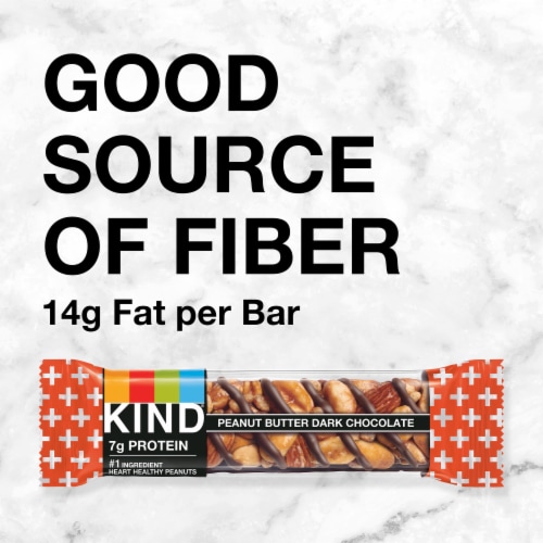 KIND Gluten Free Peanut Butter Dark Chocolate Healthy Snack Bars Perspective: right