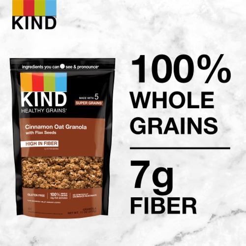 KIND Healthy Grains Cinnamon Oat with Flax Seeds Granola Clusters Perspective: right