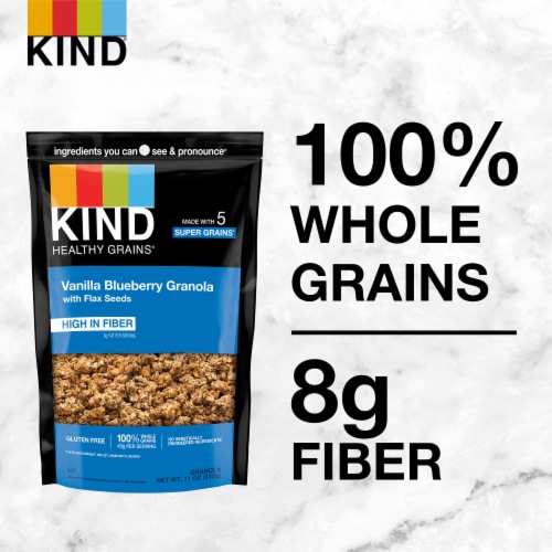KIND Healthy Grains Vanilla Blueberry Granola with Flax Seeds Perspective: right