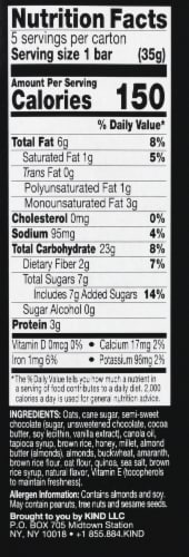 KIND Healthy Grains Almond Butter Dark Chocolate Granola Bars Perspective: right