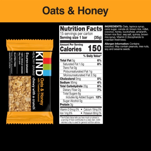 KIND HEALTHY GRAINS Gluten Free Oats & Honey with Toasted Coconut Healthy Snack Bar Value Pack Perspective: right