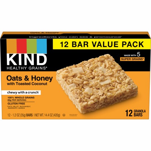 KIND Healthy Grains Oats & Honey Bars Perspective: right