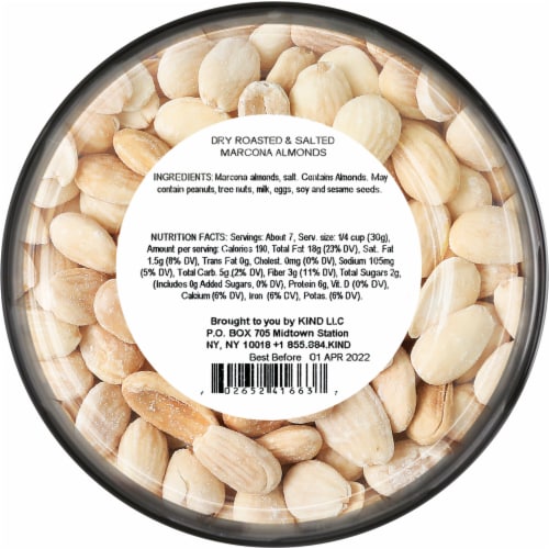 KIND Dry Roasted & Salted Marcona Almonds Perspective: right