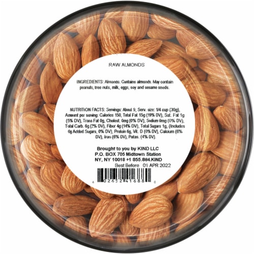KIND Raw Almonds Perspective: right