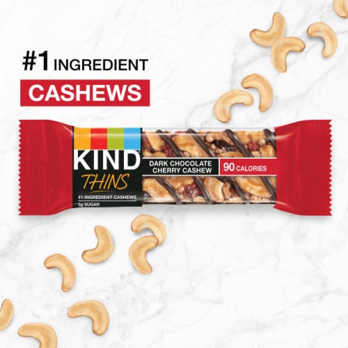 KIND Thins Dark Chocolate Cherry Cashew Fruit and Nut Bars Perspective: right