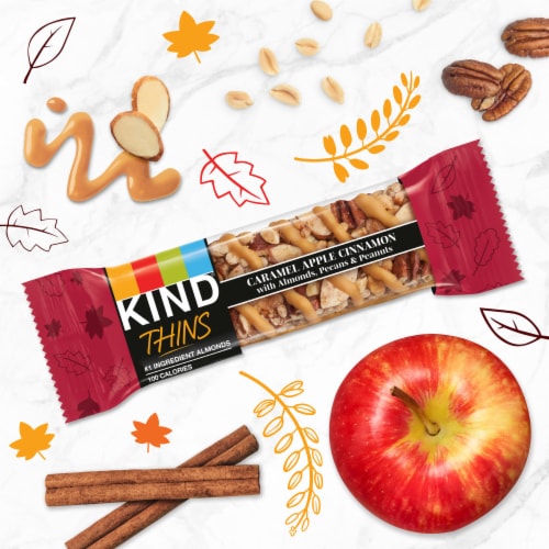 KIND Thins Caramel Apple Cinnamon Fruit and Nut Bars Perspective: right