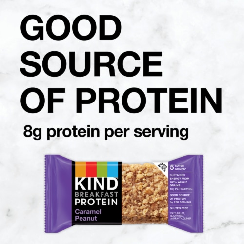 KIND Caramel Peanut Breakfast Protein Bars Perspective: right