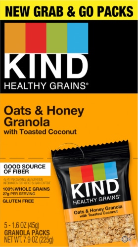 KIND Oats & Honey with Toasted Coconut Granola Perspective: right