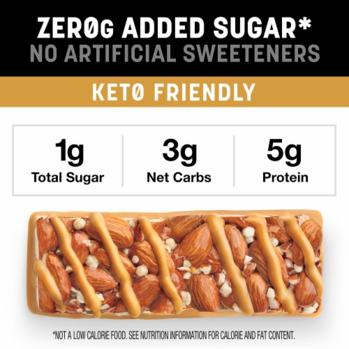 KIND ZERO Caramel Almond & Sea Salt Nut Bars Perspective: right