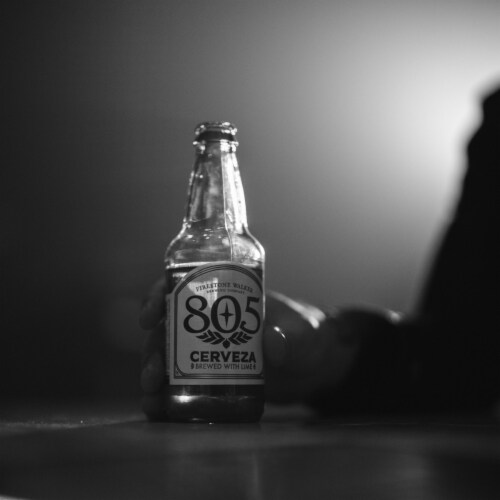 Firestone Walker 805® Original Blonde Ale Craft Beer Single Bottle Perspective: right