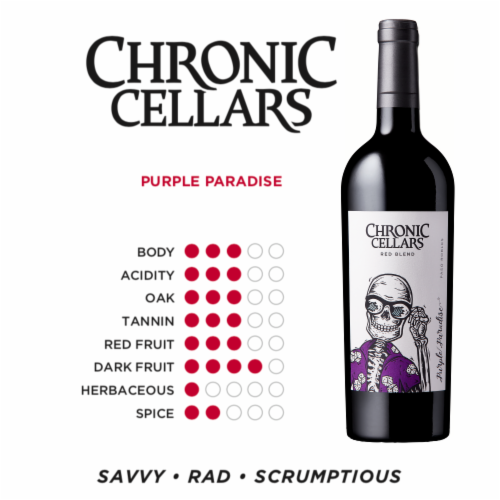 Chronic Cellars Purple Paradise Zinfandel California Red Wine Perspective: right